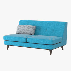 realistic joybird armless sofa 3D