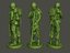 3D american soldiers ww2 pack model