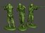 3D american soldiers ww2 pack model