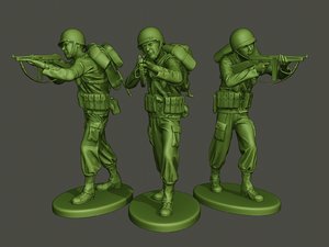 american soldier ww2 shoot model
