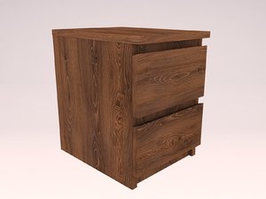 bedroom malm chest 2 3D model