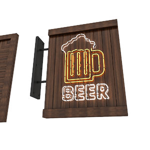 3D beer sign