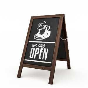 3D coffee sign