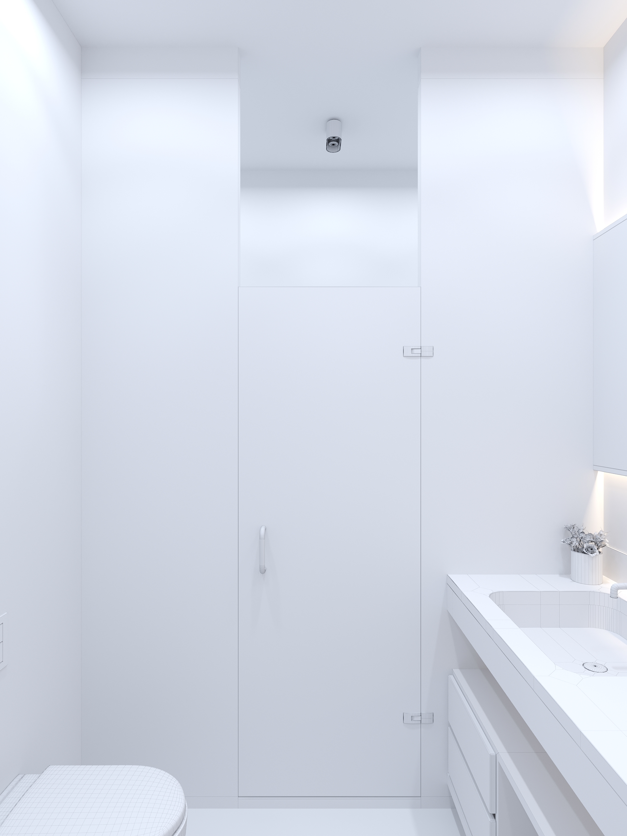 Bathroom modern apartment single 3D model - TurboSquid 1439489