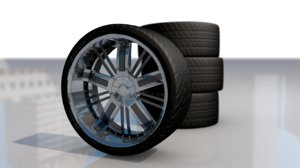 sport car whel tire 3D model