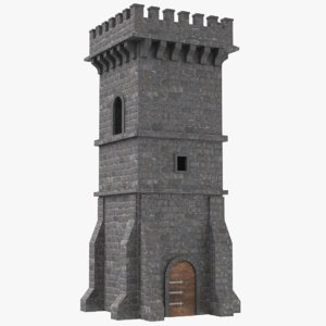 3D real castle tower model