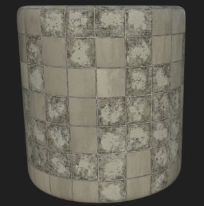 Damaged tile