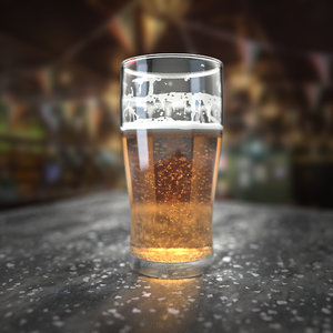 3D blender beer glass