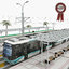 3D subway tram station model