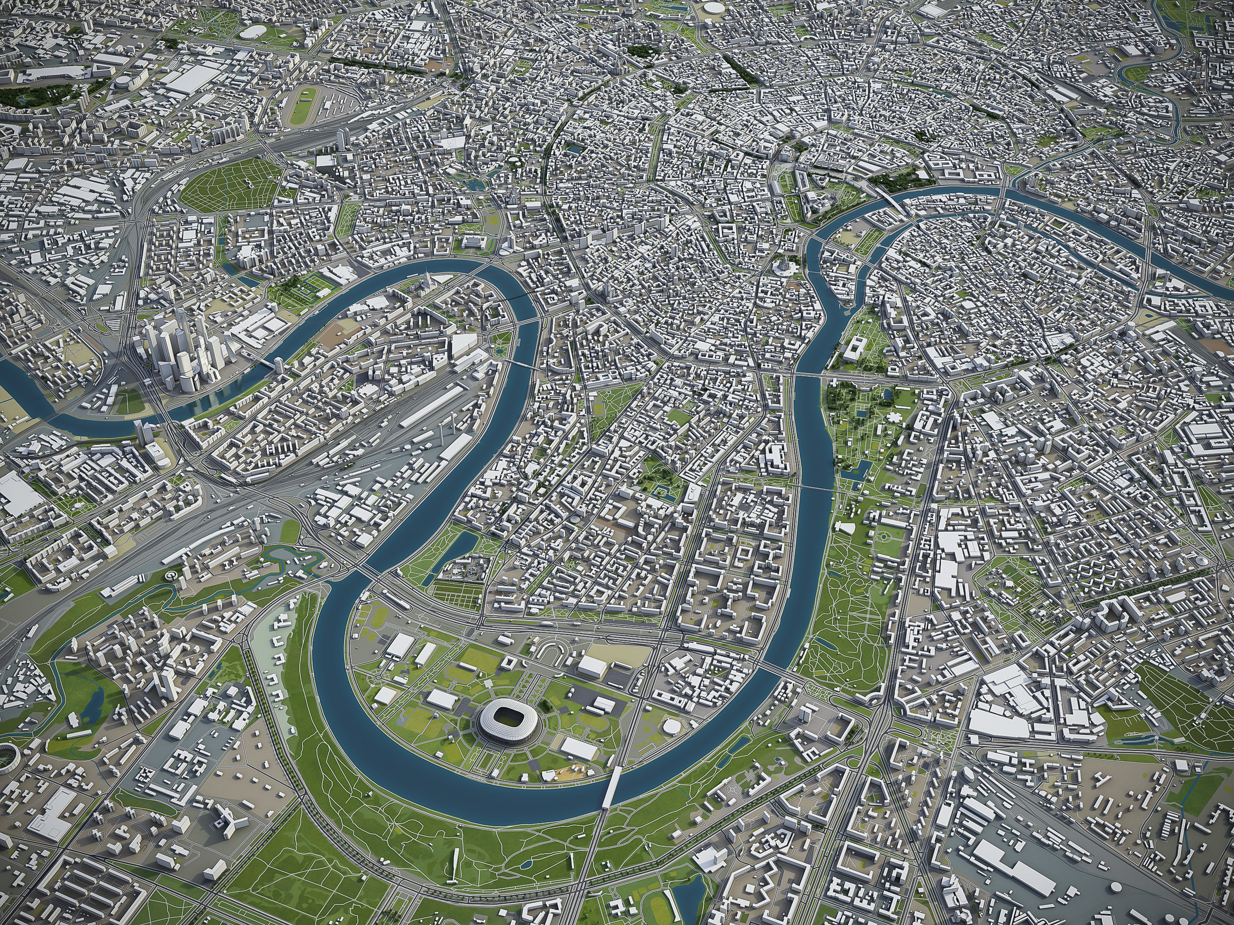 莫斯科 - 城市及周边地区3d模型
