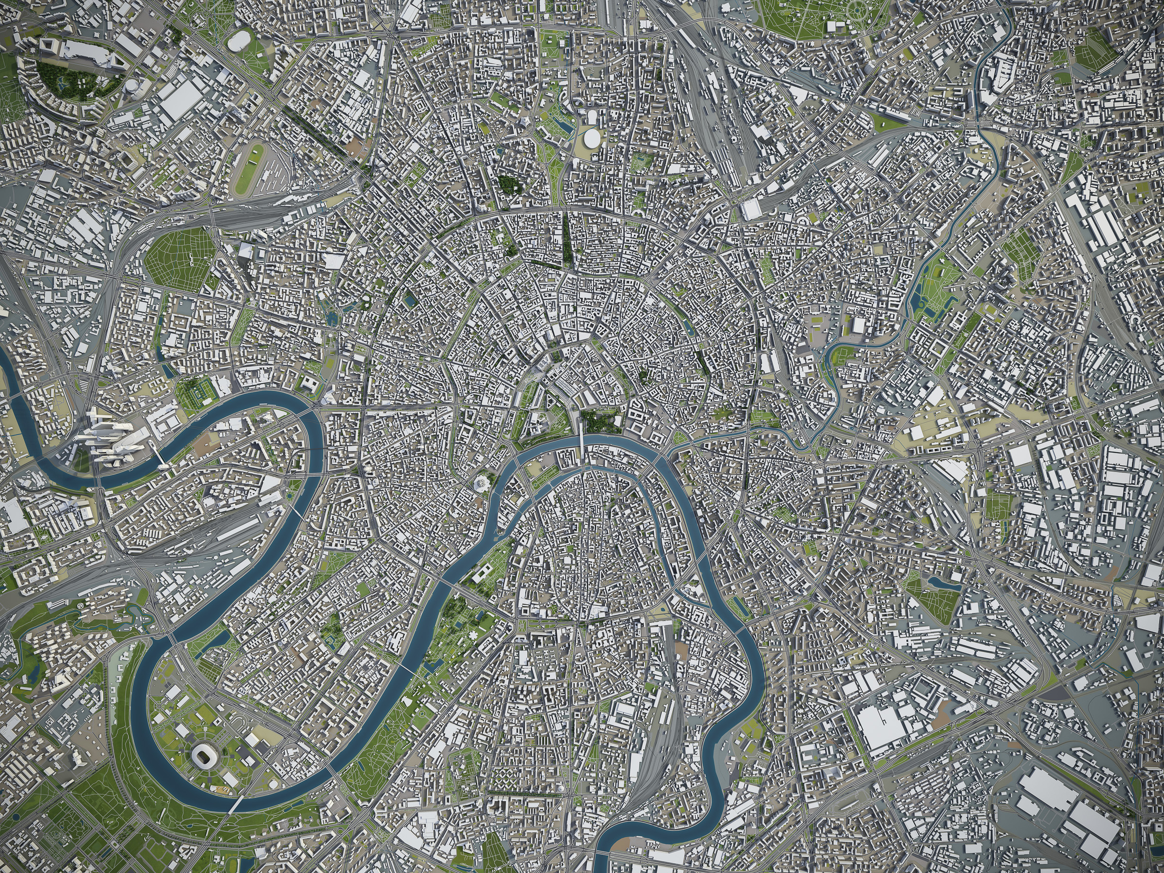 莫斯科 - 城市及周边地区3d模型