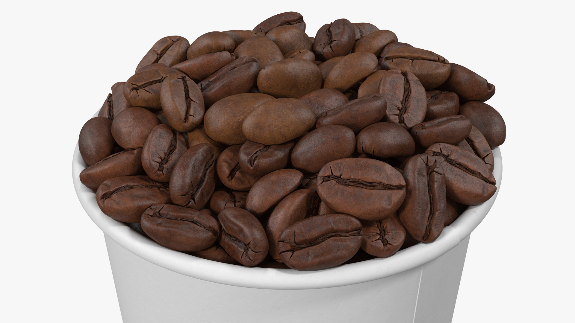 coffee beans roasted cup 3d