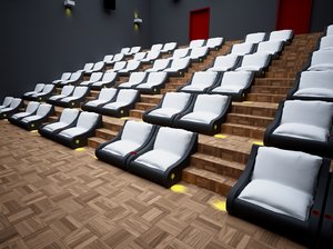 3D hall stage cine theater model