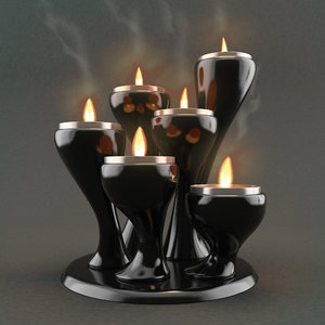 candelabra candlestick candleholder 3D