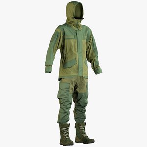 3D realistic hunting uniform hood