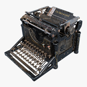 vintage typewriter underwood 5 3D