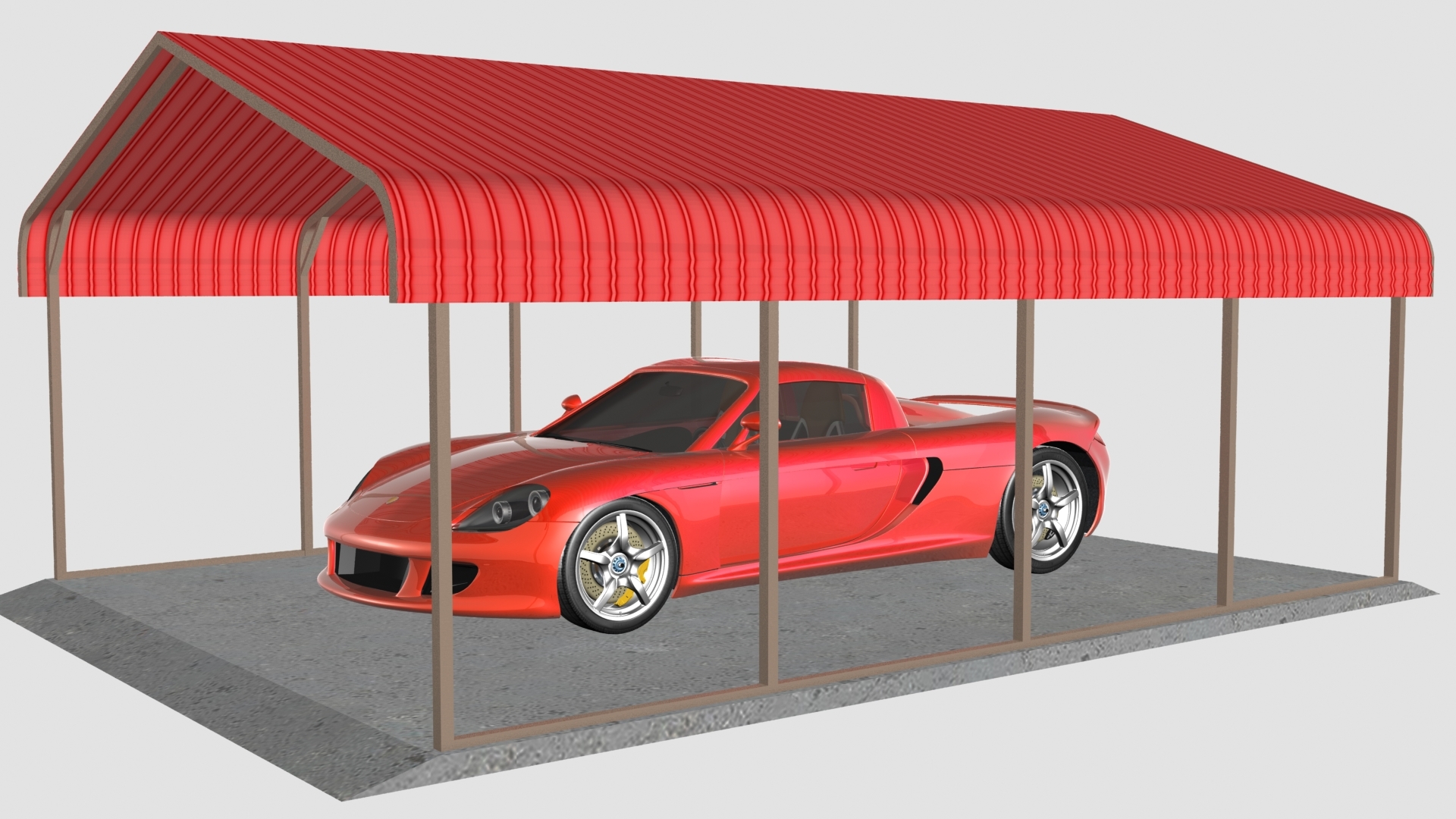 3d Carport Canopy Tent Turbosquid 1440261
