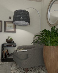 3D scene reading corner
