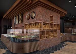 3D model turkish style bakery restaurant