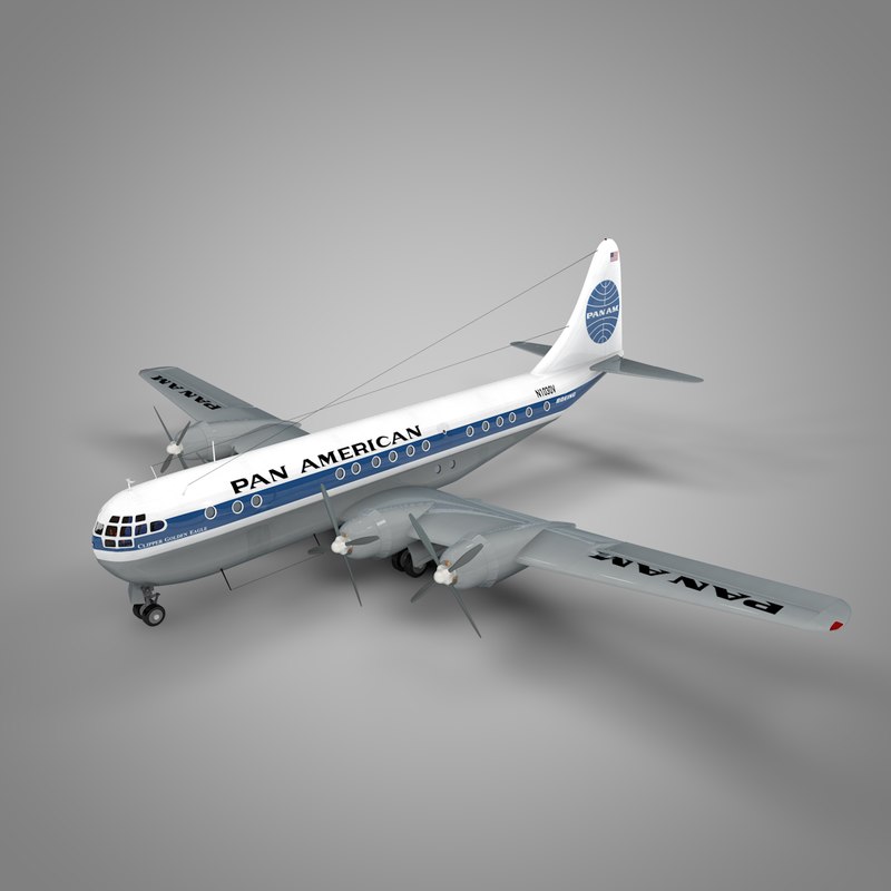 Boeing 377 Stratocruiser Pan 3d Model Turbosquid 1440309