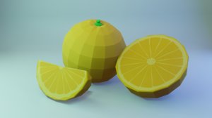3D orange fruit model