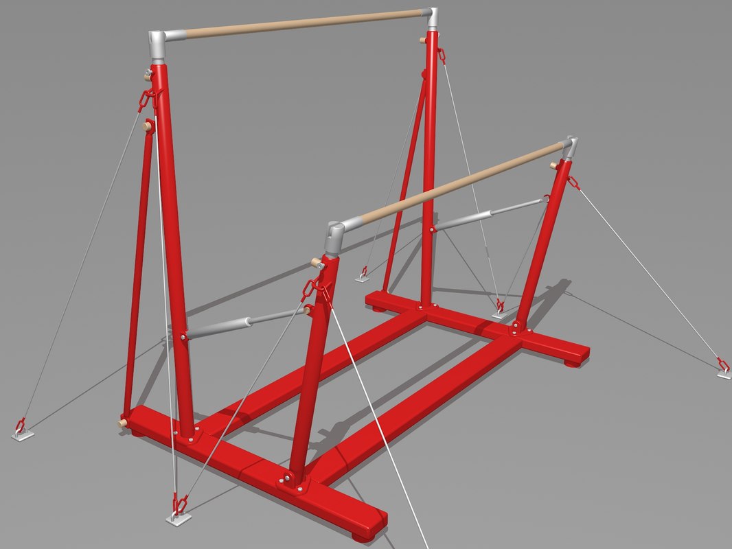 3D uneven bars TurboSquid 1440370