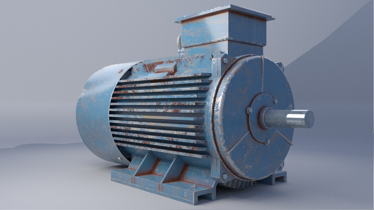 3D electric motor model TurboSquid 1440438
