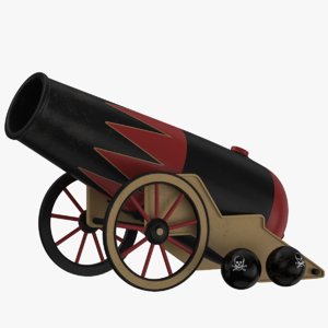 circus cannon 3D model