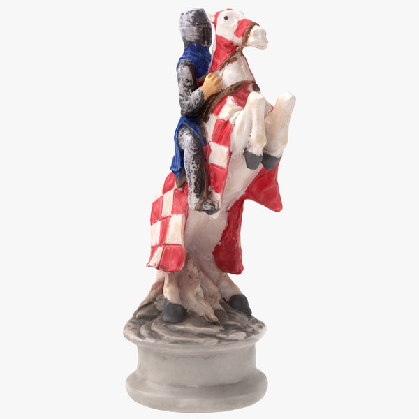 chess piece knight white 3D
