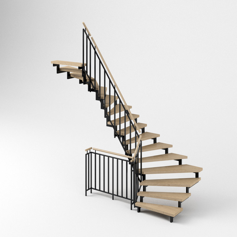 Modern stair railings 3D model - TurboSquid 1440663