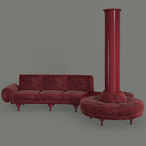 sofa furniture seat 3D model