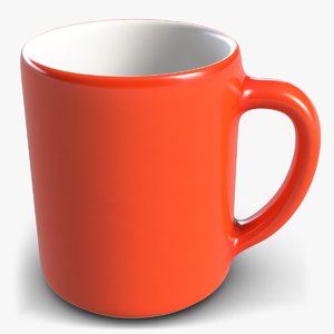 red tea cup 2 3D model