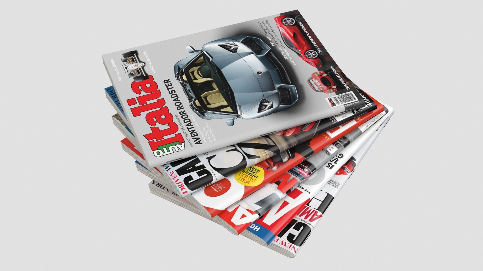3d magazines open set 6 model