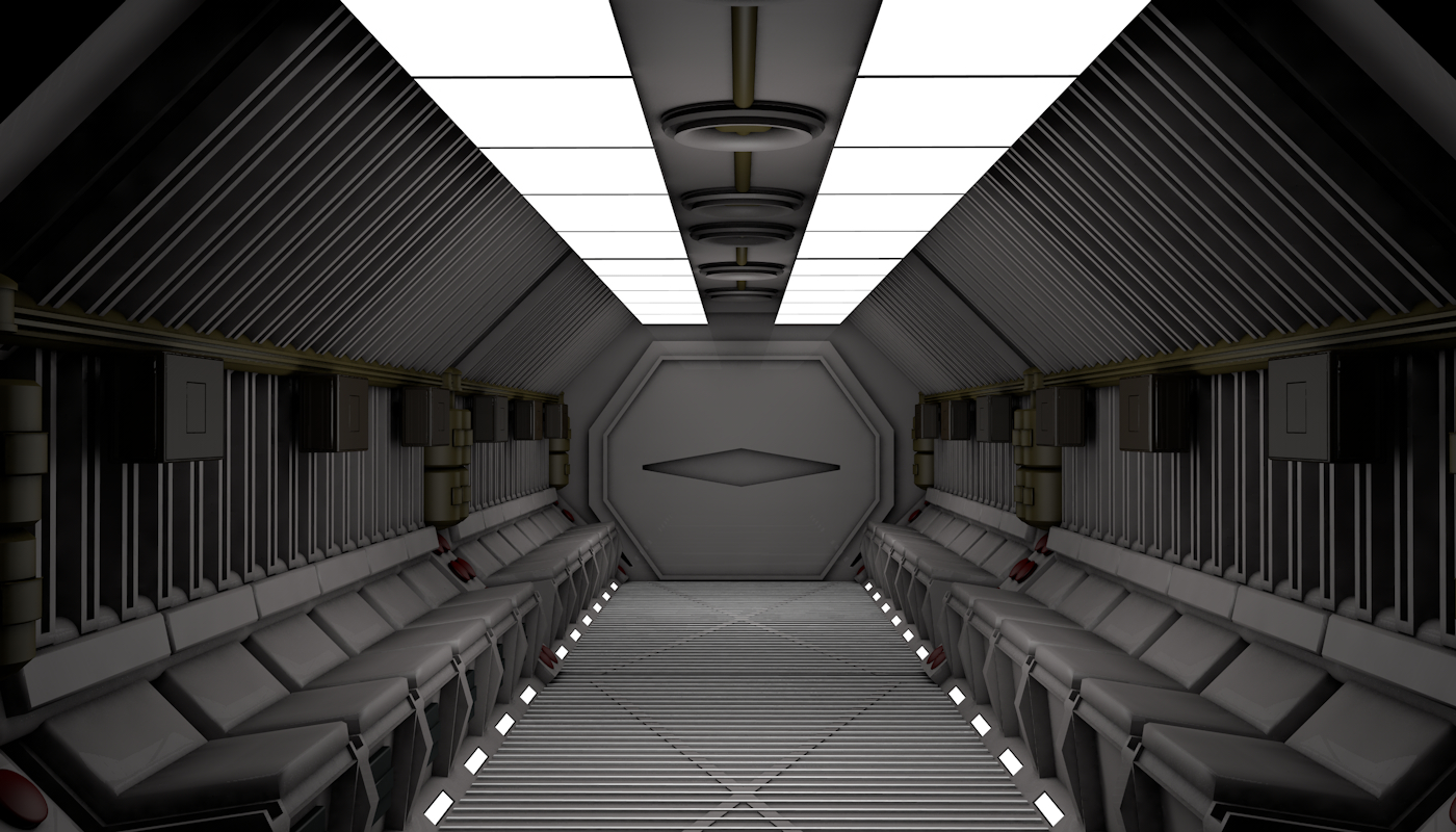 Sci Fi Raumschiff Korridor