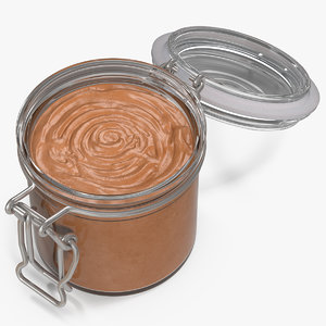 3D model peanut butter glass jar