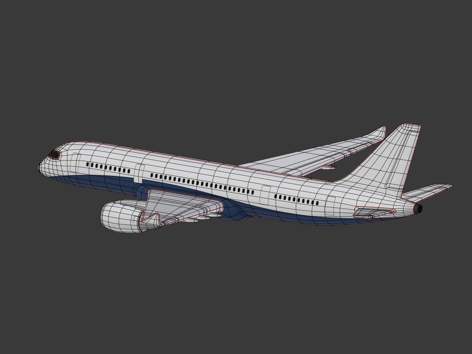 modelo 3d Avión de pasajeros - LowPoly - TurboSquid 1421854
