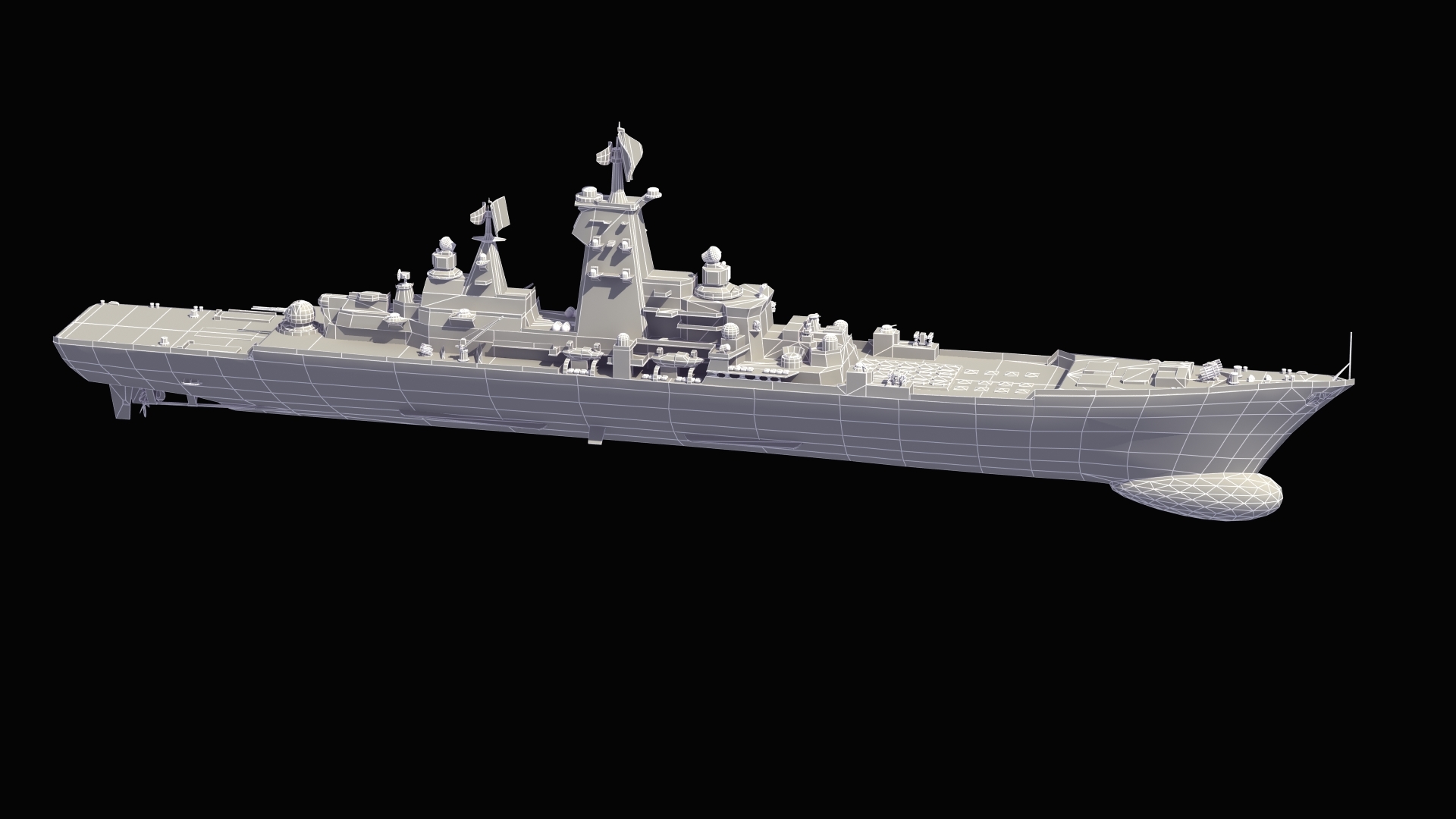 基洛夫级导弹巡洋舰3d模型