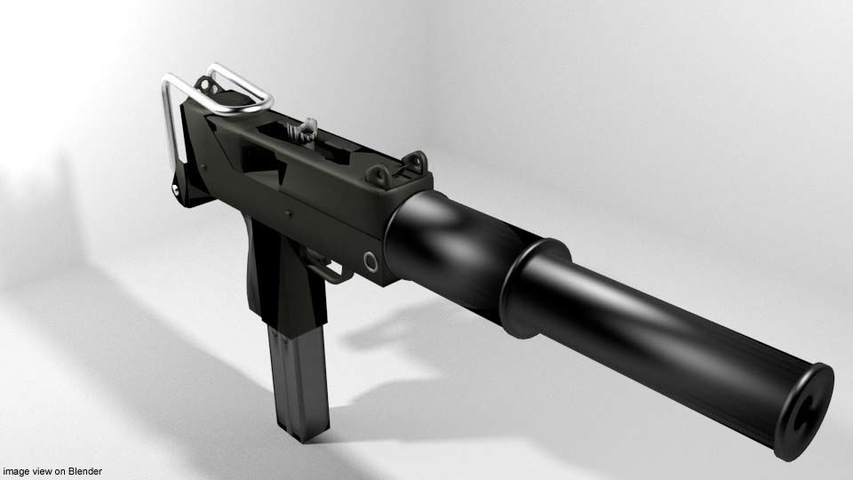 サブマシンガン M 10サプレッサー3dモデル Turbosquid