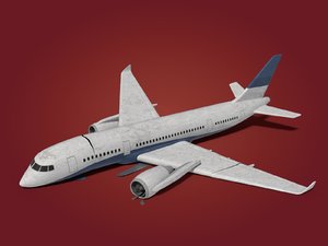 wrecked plane 3D model