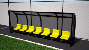 sport seating subs bench 3D