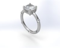 3D engagement ring model