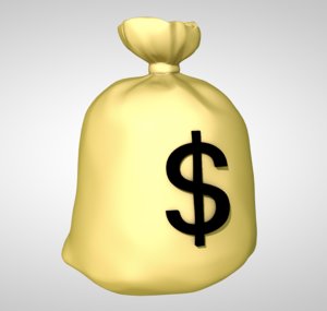 money bag currency 3D model
