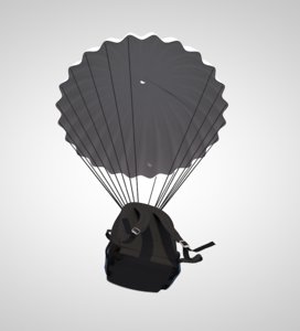 parachute parasailing paraglide 3D