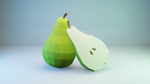3D model pear -
