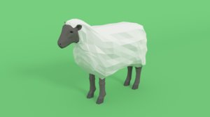 3D model cartoon sheep