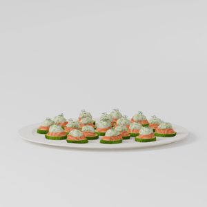 3D party food salmon