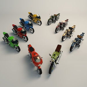 3D motorcycle moto model