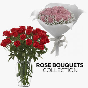 rose bouquets 3D model