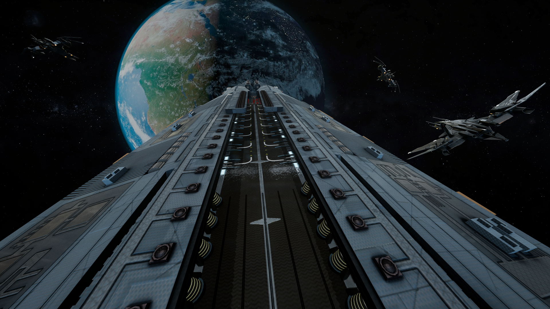 科幻母舰太空船3d模型 - turbosquid 1442349