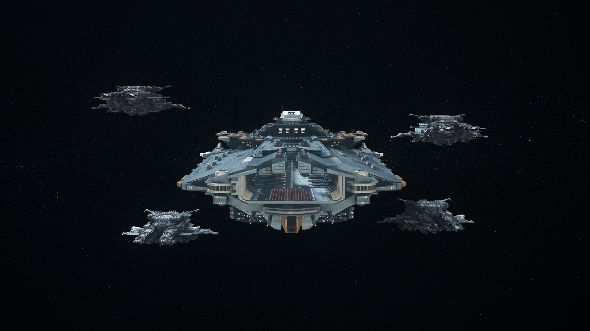 科幻母舰太空船3d模型